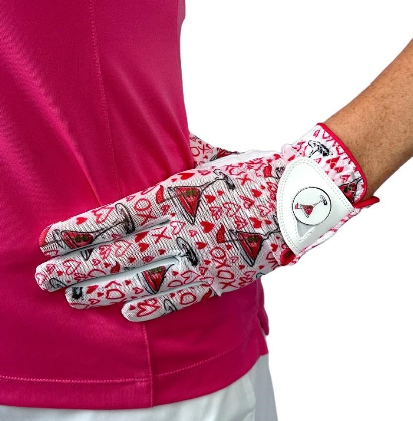 Best of Golf America XOXO guante de mujer, rosa/blanco