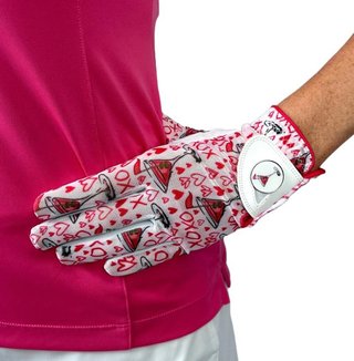 Best of Golf America XOXO guante de mujer, rosa/blanco