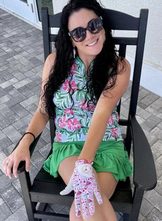 Best of Golf America XOXO guante de mujer, rosa/blanco