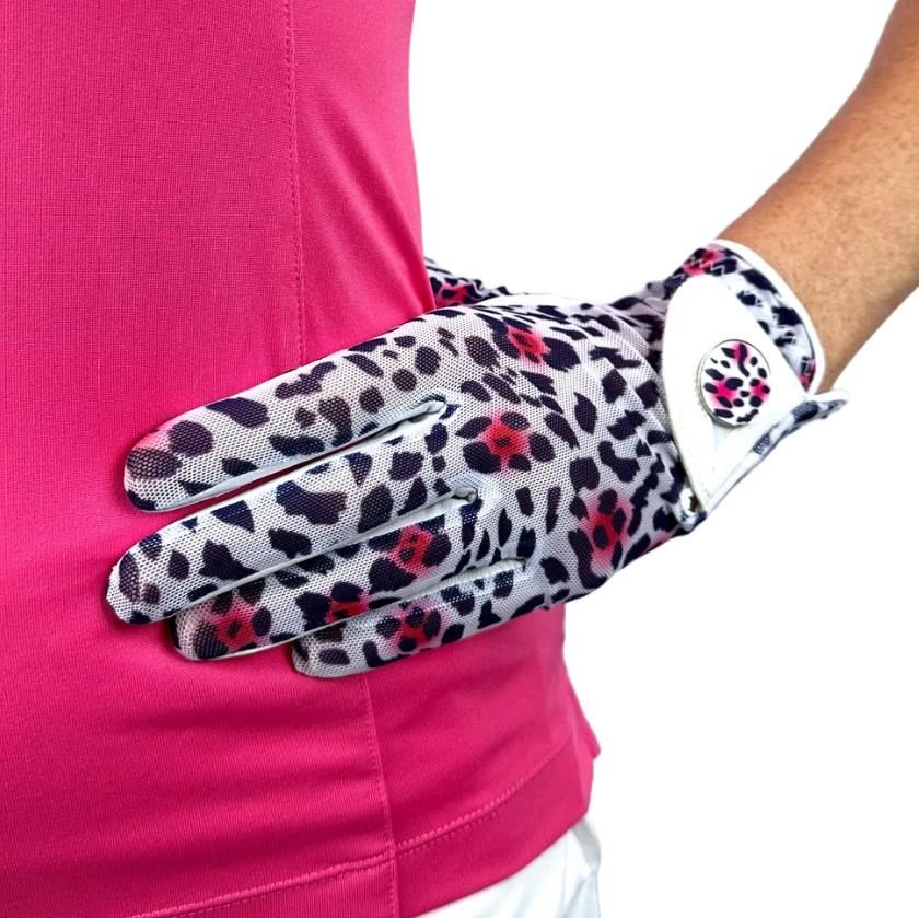 Best of Golf America Ladybird guante de golf para mujer, blanco/rosa