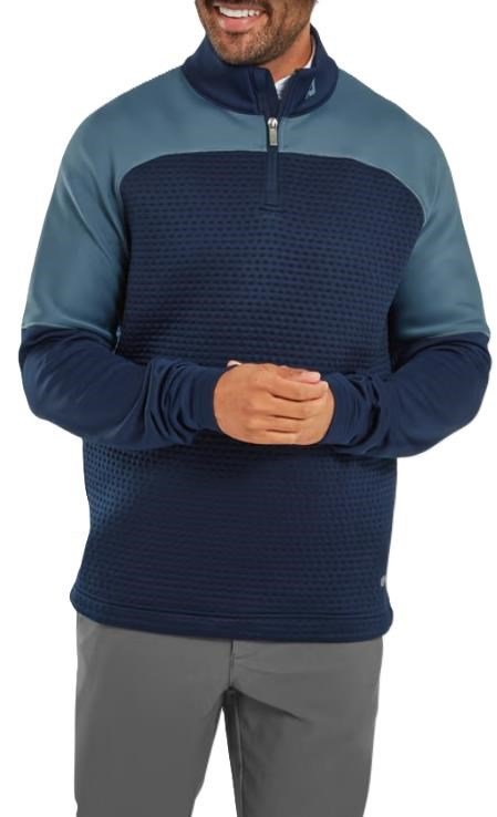 FootJoy ThermoSeries Jacquard Midlayer sudadera de hombre, navy slate