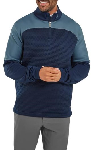 FootJoy ThermoSeries Jacquard Midlayer sudadera de hombre, navy slate