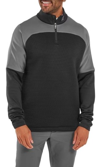 FootJoy ThermoSeries Jacquard Midlayer sudadera de hombre, negro/carbón