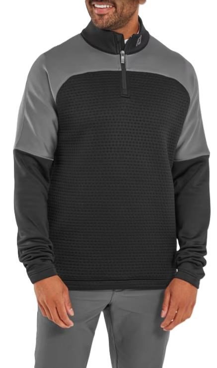 FootJoy ThermoSeries Jacquard Midlayer sudadera de hombre, negro/carbón