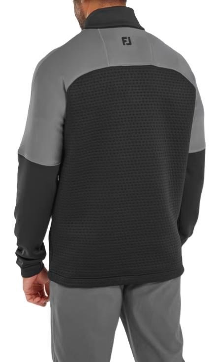 FootJoy ThermoSeries Jacquard Midlayer sudadera de hombre, negro/carbón