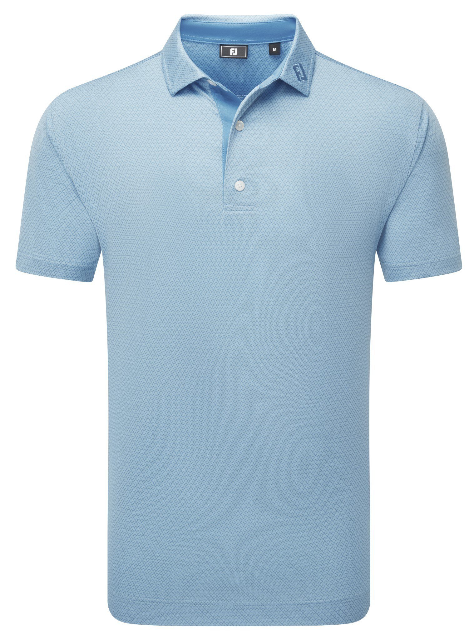 FootJoy Deco Diamond Print polo de hombre, air blue/high tide