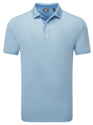 FootJoy Deco Diamond Print polo de hombre, air blue/high tide