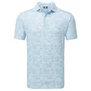 FootJoy GARDEN PRINT polo de hombre, air blue