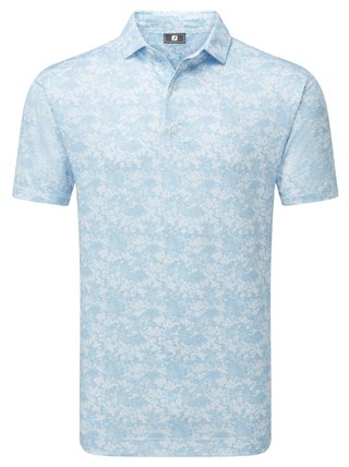 FootJoy GARDEN PRINT polo de hombre, air blue