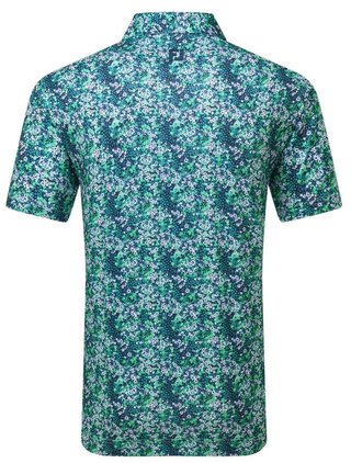 FootJoy Garden Print Lisle polo de hombre, azul marino