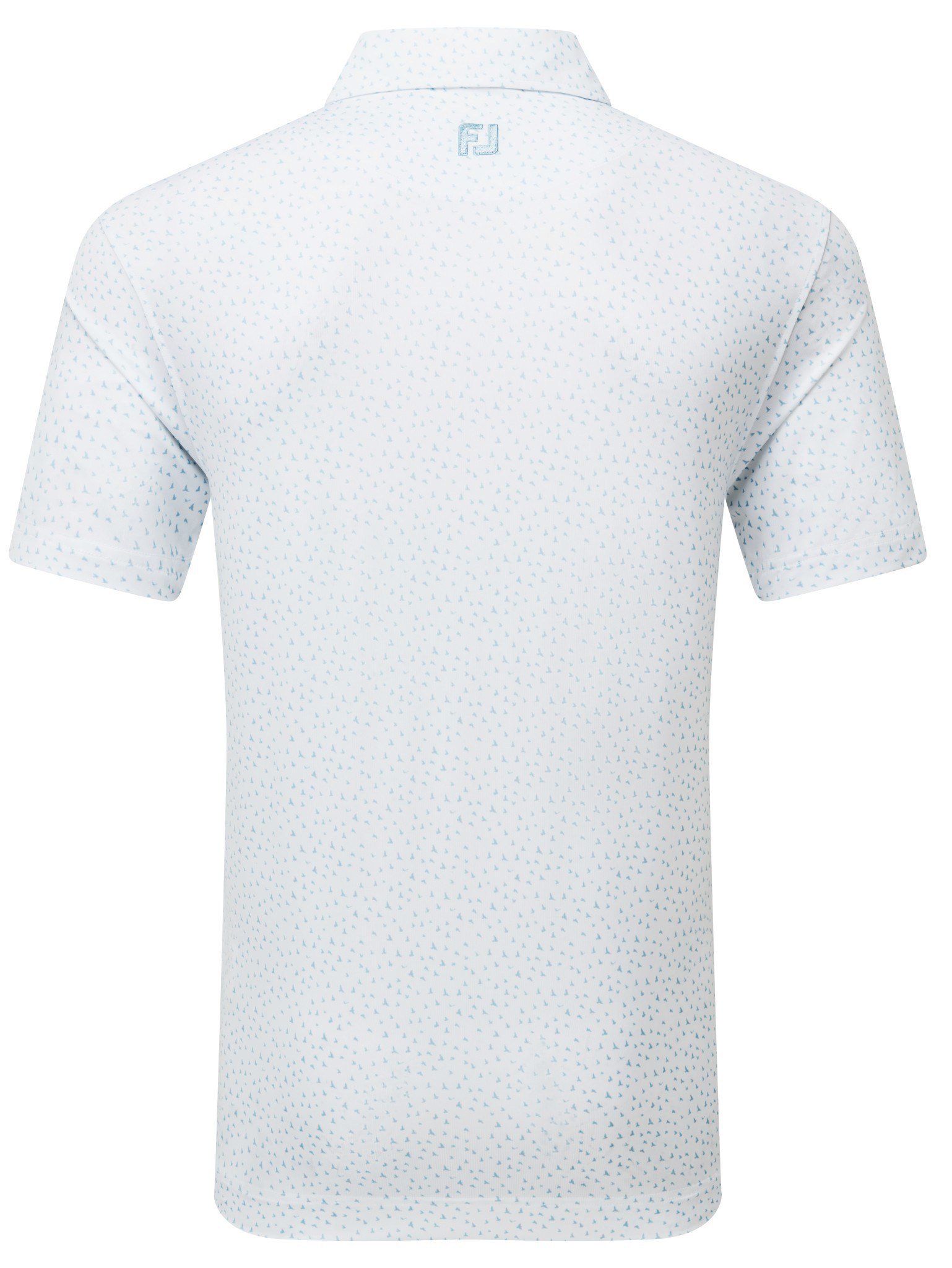 FootJoy BIRD PRINT polo de hombre, blanco/air blue