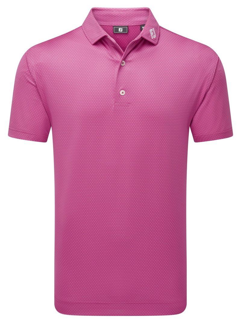 FootJoy Abacus Print polo de hombre, magenta