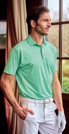 FootJoy Abacus Print polo de hombre, verde
