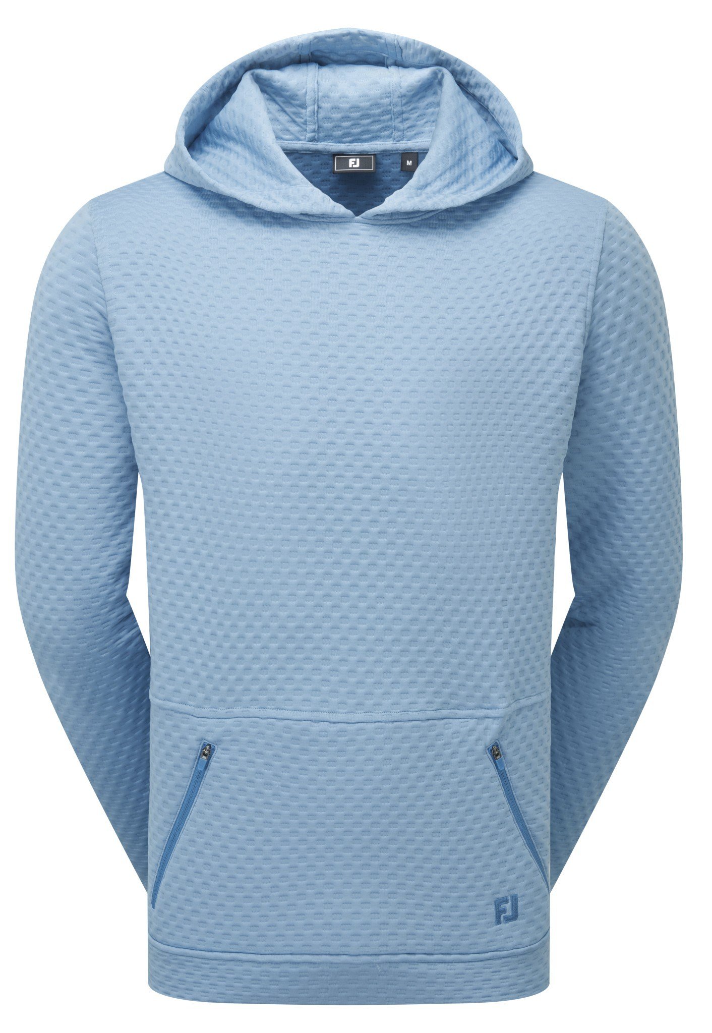 FootJoy Textured Knit Hoodie sudadera con capucha para hombre, air blue