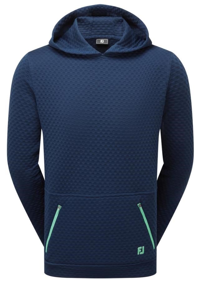 FootJoy Textured Knit Hoodie sudadera con capucha para hombre, navy