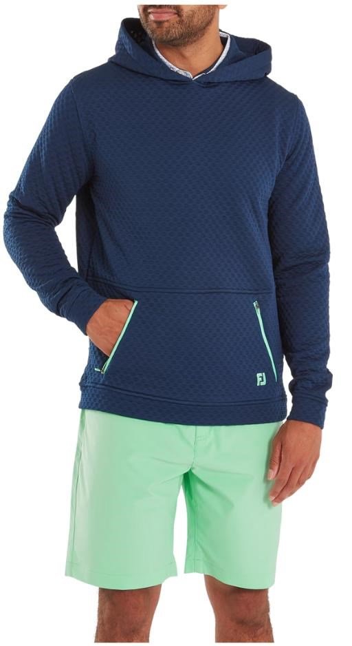 FootJoy Textured Knit Hoodie sudadera con capucha para hombre, navy