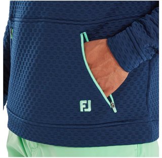 FootJoy Textured Knit Hoodie sudadera con capucha para hombre, navy