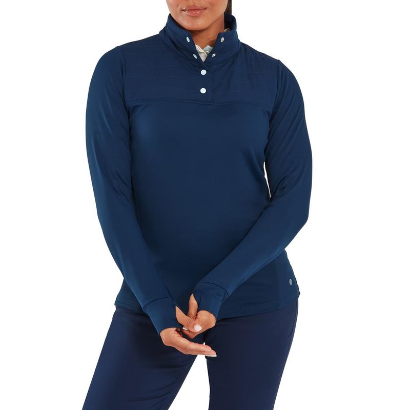 FootJoy ThermoSeries Hybrid Popover sudadera de mujer, azul marino