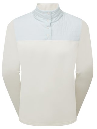 FootJoy ThermoSeries Hybrid Popover sudadera de mujer, off white/ice blue