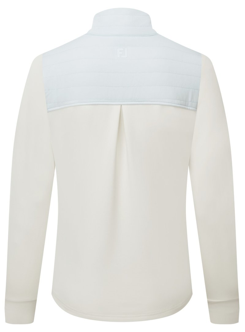 FootJoy ThermoSeries Hybrid Popover sudadera de mujer, off white/ice blue