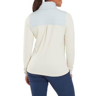 FootJoy ThermoSeries Hybrid Popover sudadera de mujer, off white/ice blue