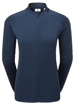 FootJoy Midlayer Full Zip Printed Sleeve sudadera de mujer, navy