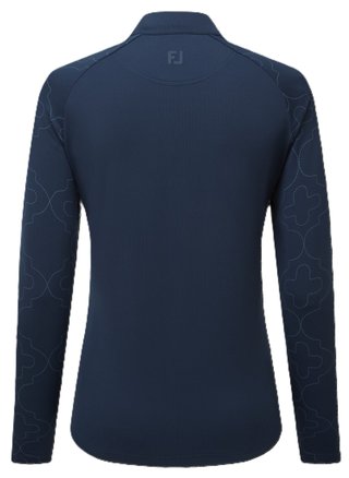 FootJoy Midlayer Full Zip Printed Sleeve sudadera de mujer, navy