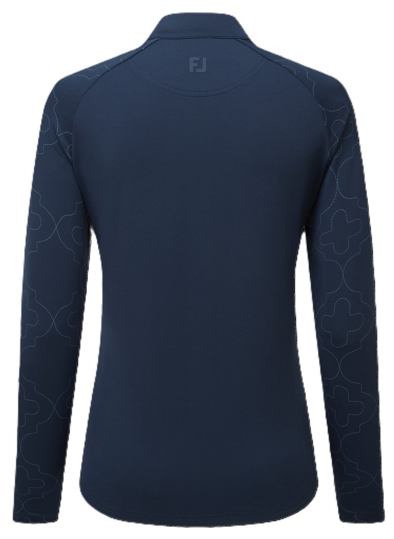 FootJoy Midlayer Full Zip Printed Sleeve sudadera de mujer, navy