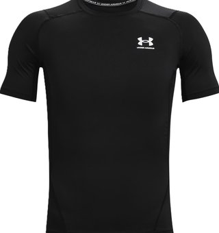 Under Armour HeatGear camiseta de compresión para hombre, negro/blanco