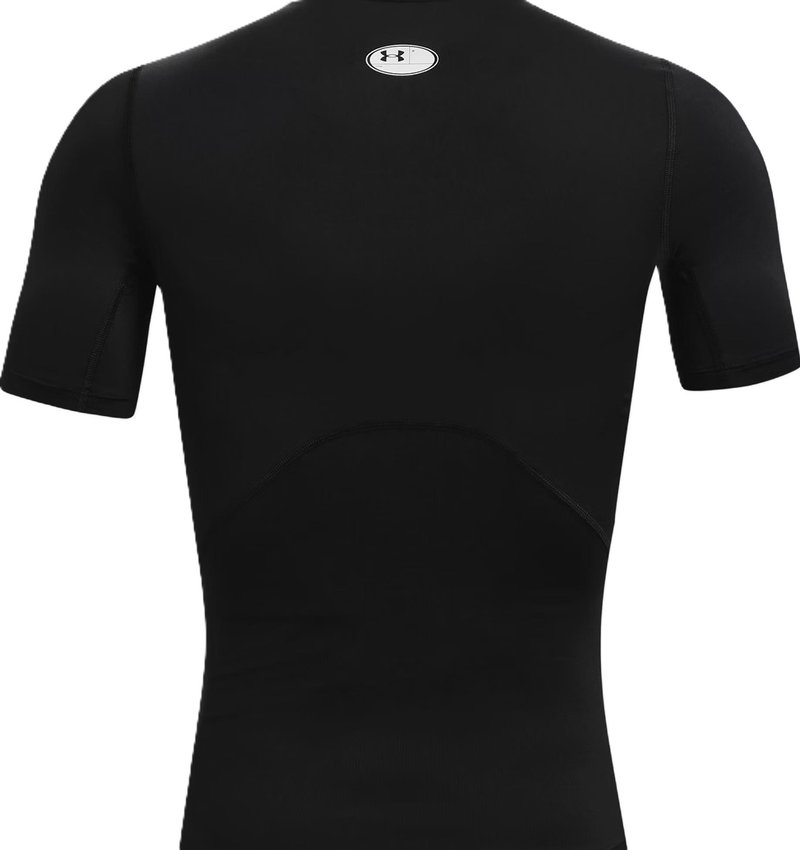 Under Armour HeatGear camiseta de compresión para hombre, negro/blanco