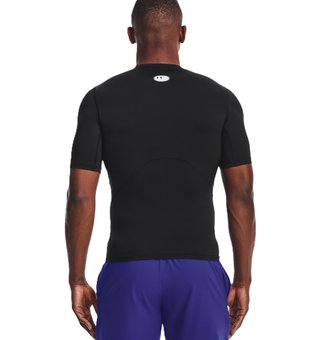 Under Armour HeatGear camiseta de compresión para hombre, negro/blanco