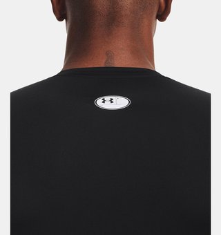 Under Armour HeatGear camiseta de compresión para hombre, negro/blanco