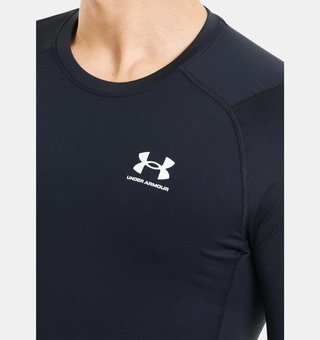 Under Armour HeatGear camiseta de compresión para hombre, negro/blanco