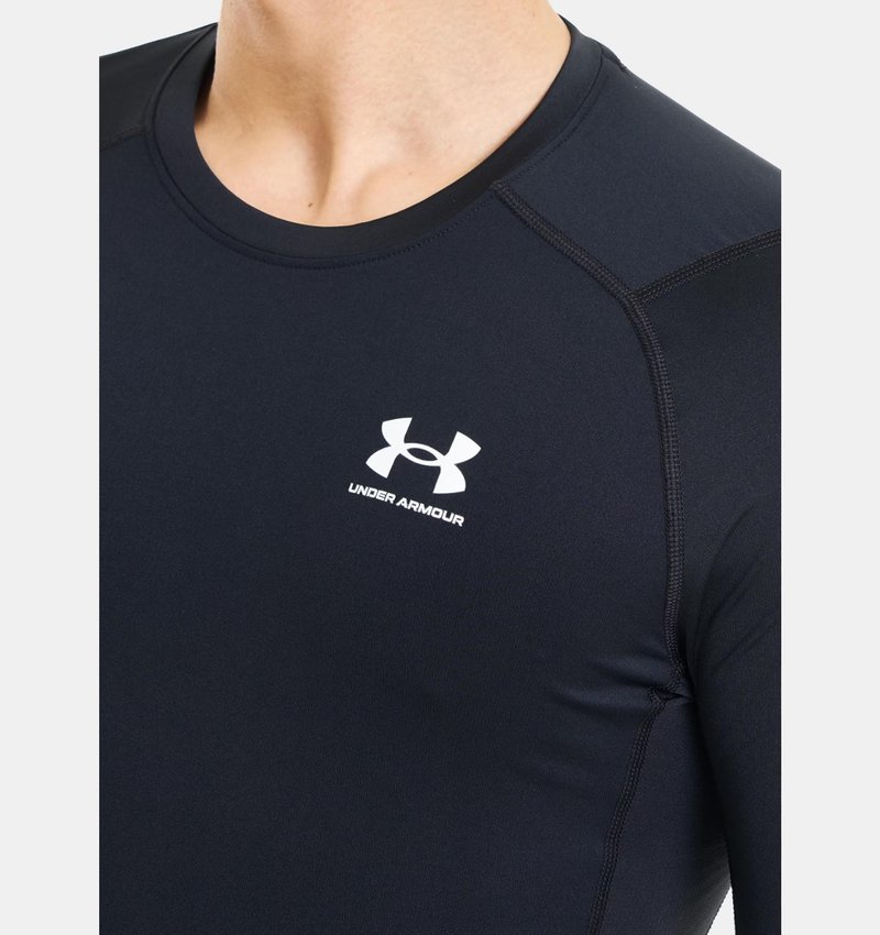 Under Armour HeatGear camiseta de compresión para hombre, negro/blanco
