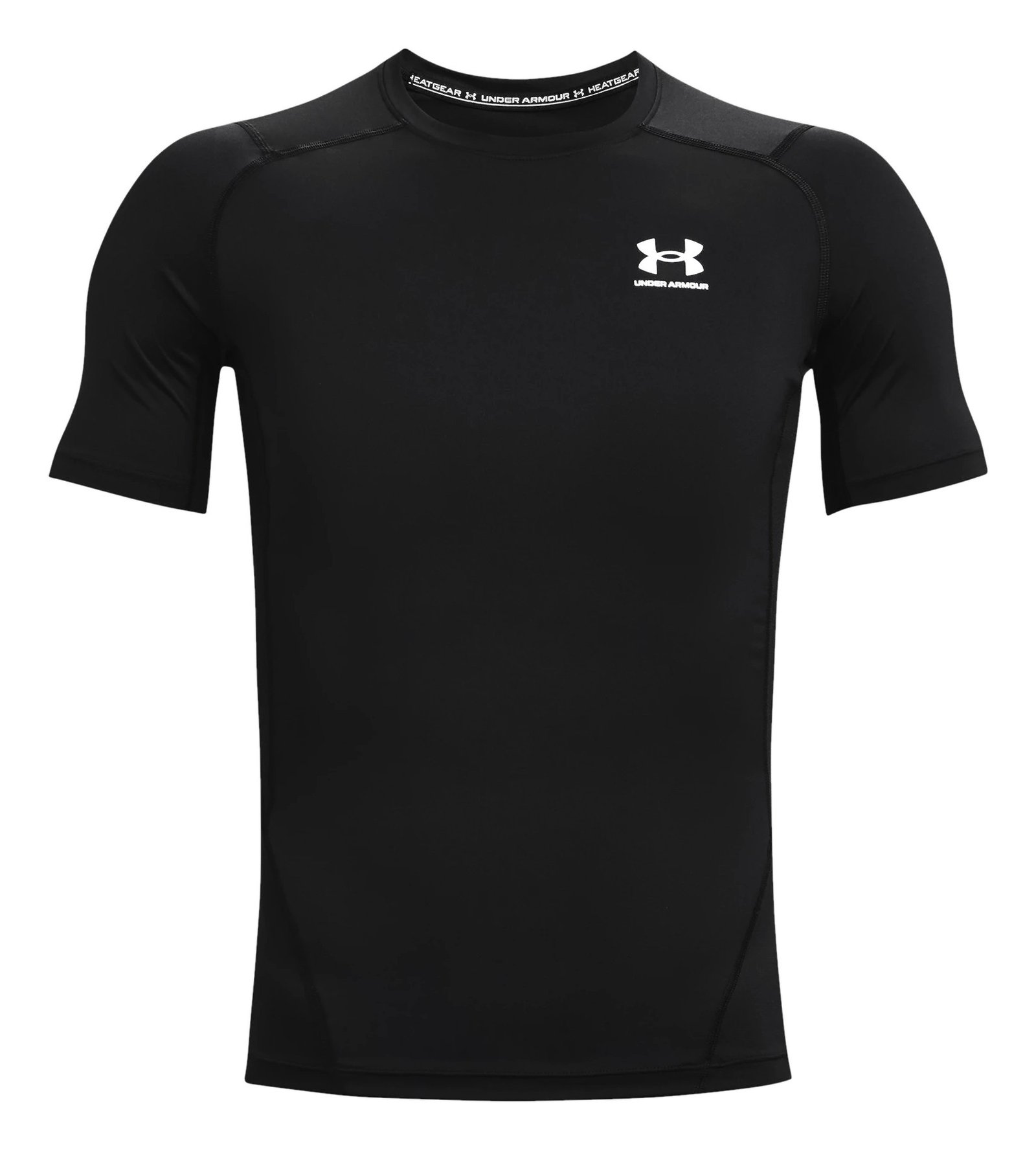 Under Armour HeatGear camiseta de compresión para hombre, negro/blanco