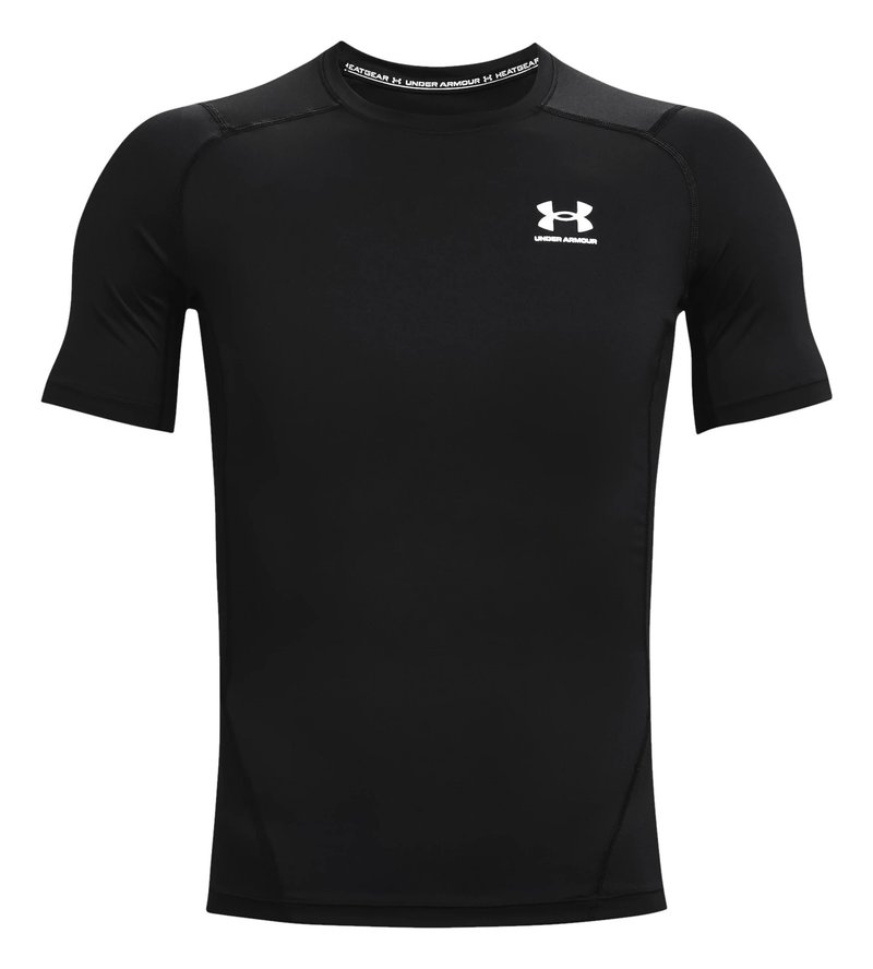 Under Armour HeatGear camiseta de compresión para hombre, negro/blanco