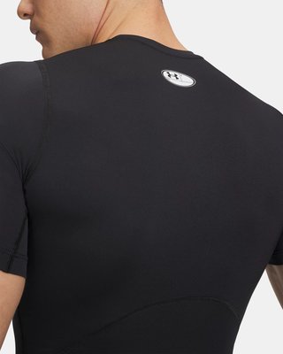 Under Armour HeatGear camiseta de compresión para hombre, negro/blanco