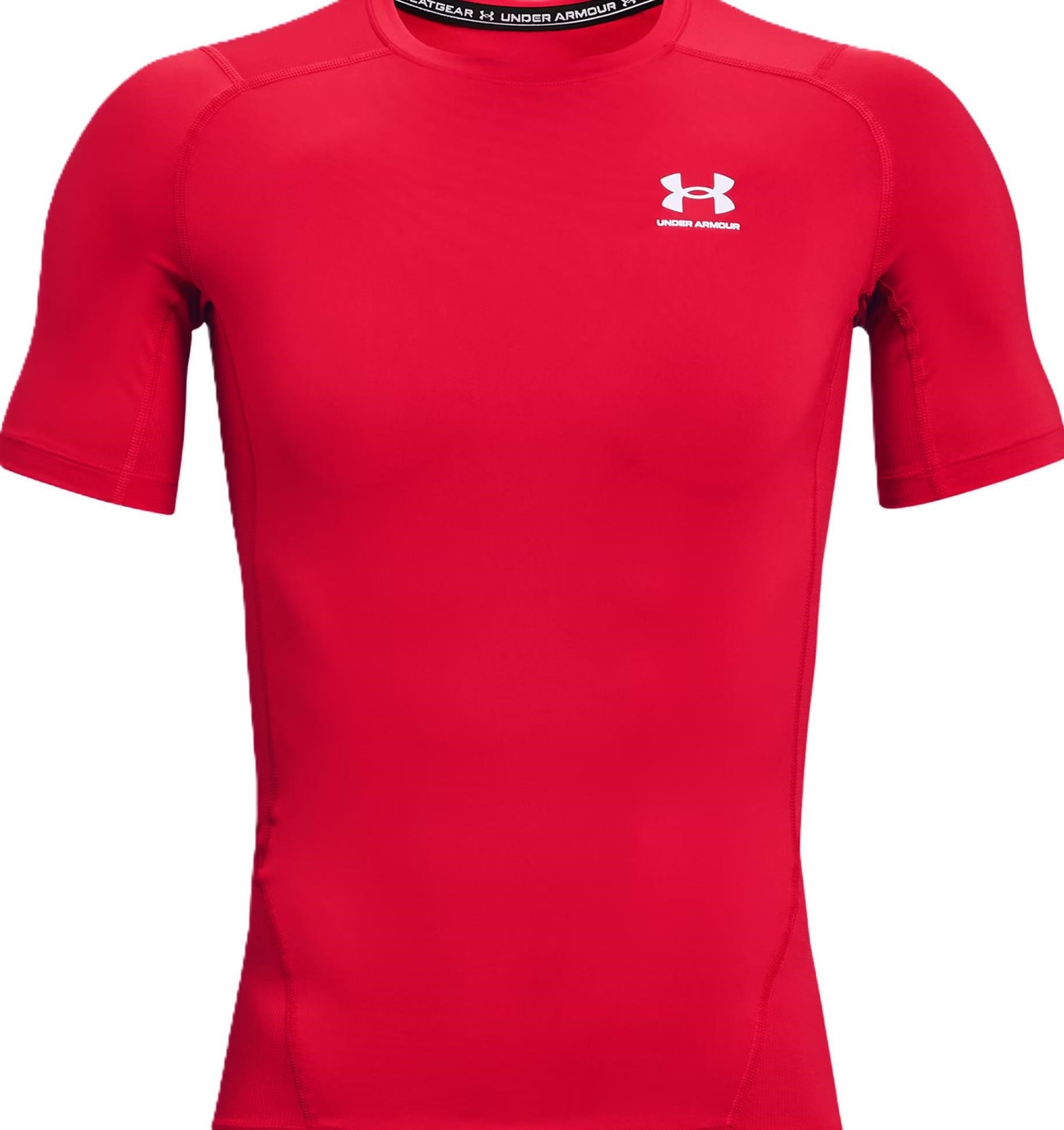 Under Armour HeatGear camiseta de compresión para hombre, rojo/blanco