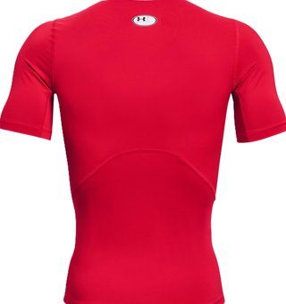 Under Armour HeatGear camiseta de compresión para hombre, rojo/blanco