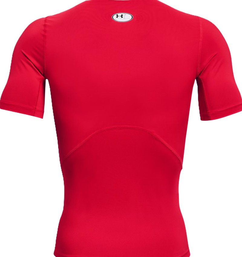 Under Armour HeatGear camiseta de compresión para hombre, rojo/blanco