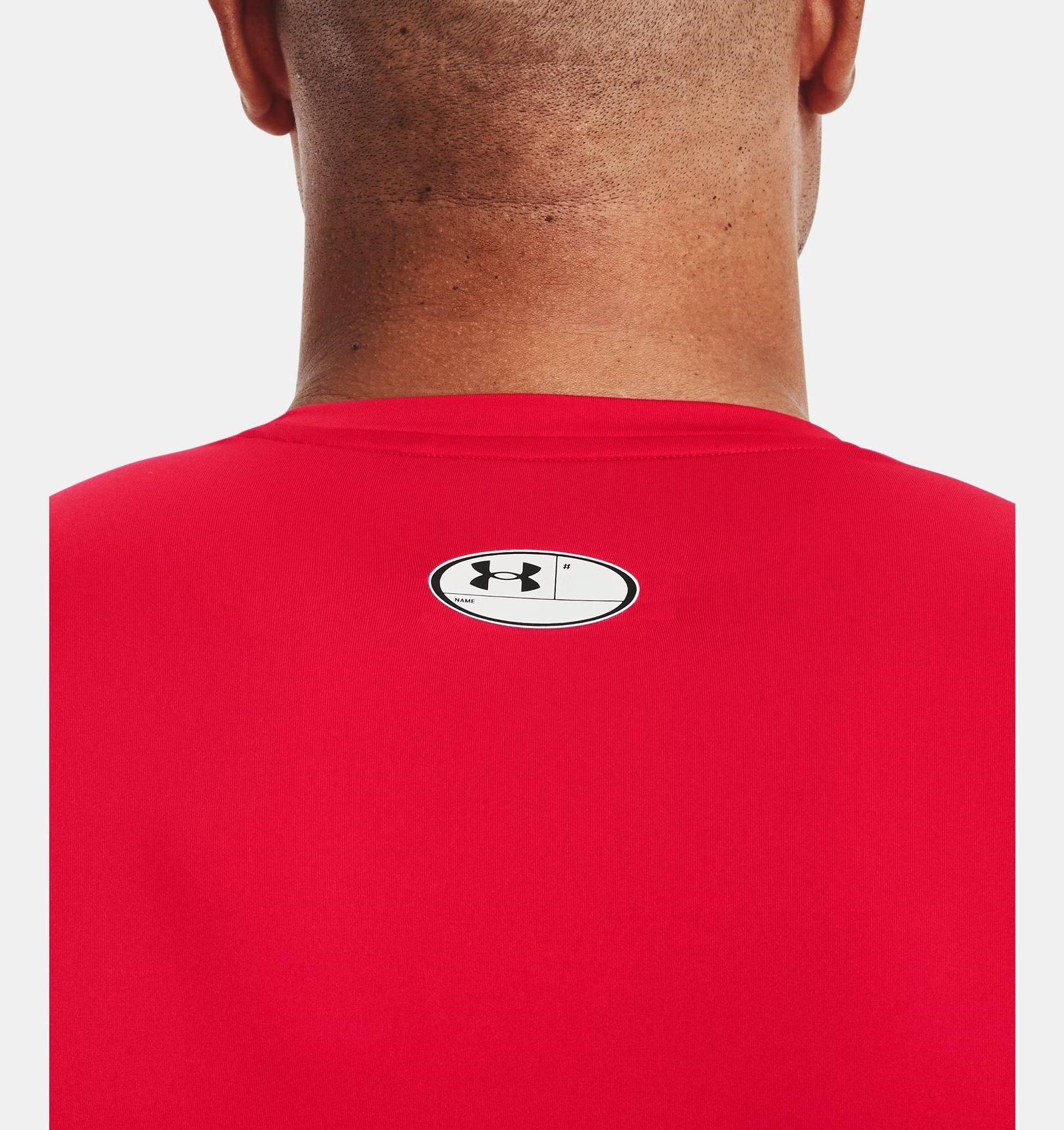 Under Armour HeatGear camiseta de compresión para hombre, rojo/blanco