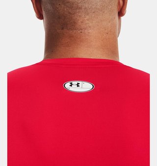 Under Armour HeatGear camiseta de compresión para hombre, rojo/blanco