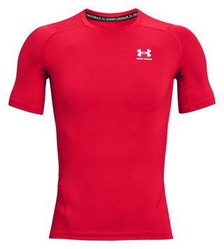 Under Armour HeatGear camiseta de compresión para hombre, rojo/blanco