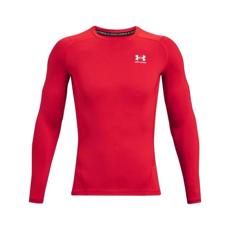 Under Armour HeatGear camiseta de compresión de manga larga para hombre, roja