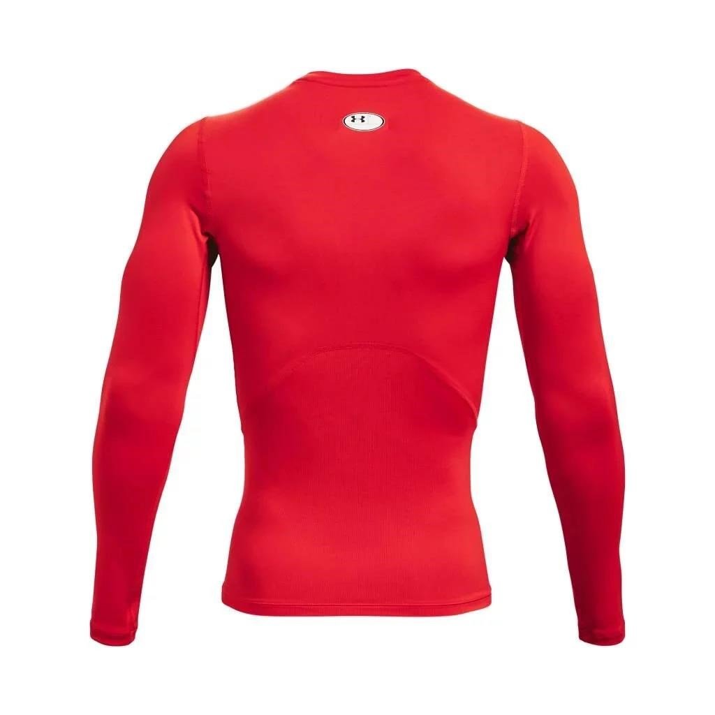 Under Armour HeatGear camiseta de compresión de manga larga para hombre, roja