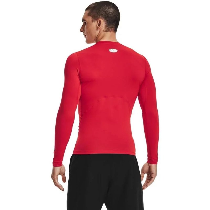 Under Armour HeatGear camiseta de compresión de manga larga para hombre, roja