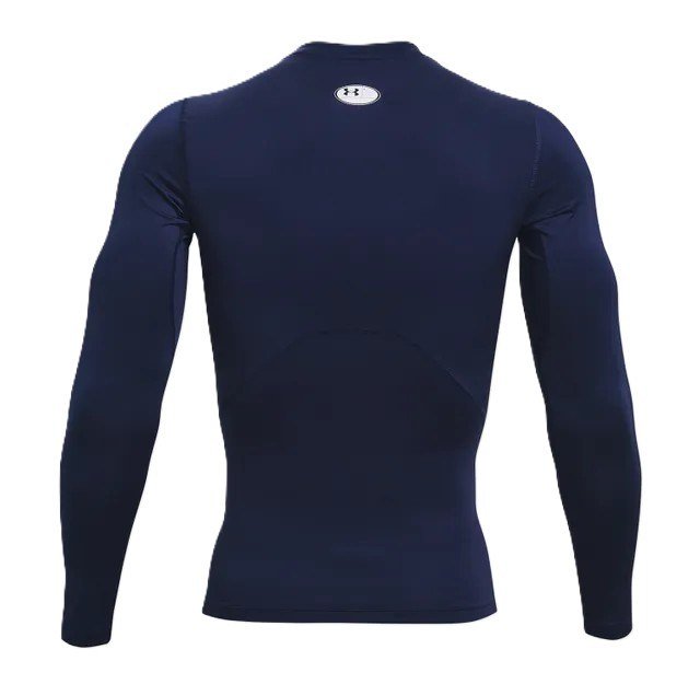 Under Armour HeatGear camiseta de compresión de manga larga para hombre, azul marino medianoche