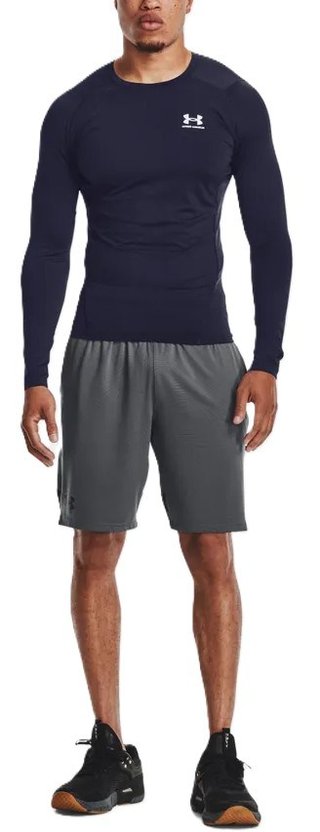 Under Armour HeatGear camiseta de compresión de manga larga para hombre, azul marino medianoche