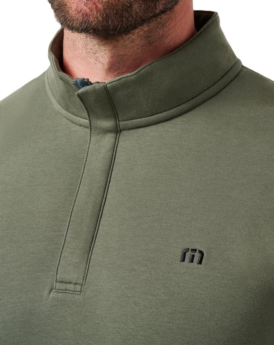 Travis Mathew Cloud Quarter Zip 2.0 sudadera de hombre, dark olive
