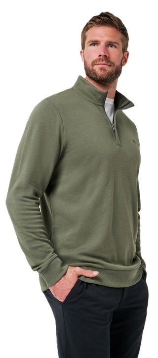 Travis Mathew Cloud Quarter Zip 2.0 sudadera de hombre, dark olive